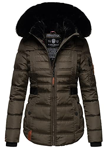 Navahoo Designer Damen Winter Jacke Steppjacke Winterjacke Stepp gesteppt B844 [B844-Melik-Anthrazit-Gr.M] von Navahoo
