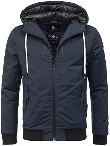Navahoo Herren Winter Jacke leichte sportliche Jacke robust wasserabweisend Winddicht B623 [B623-Hunter-Navy-Gr.S] von Navahoo