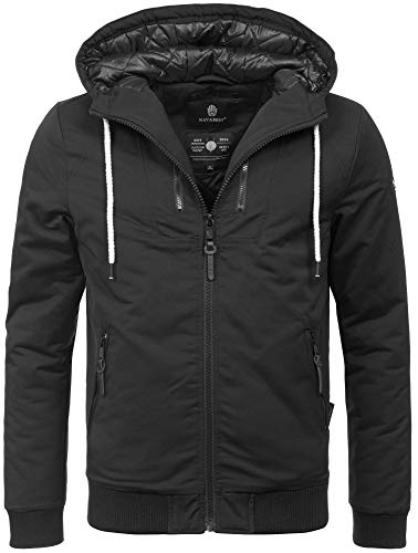 Navahoo Herren Winter Jacke leichte sportliche Jacke robust wasserabweisend Winddicht B623 [B623-Hunter-Schwarz-Gr.S] von Navahoo