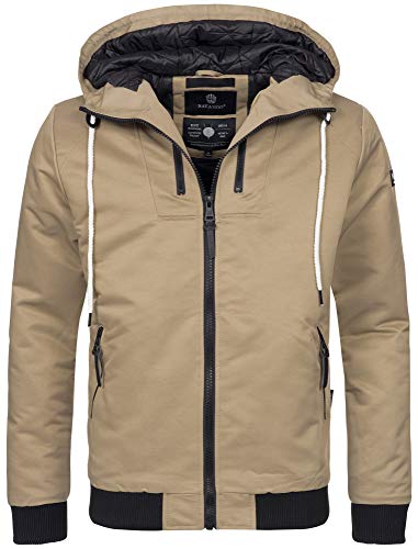 Navahoo Herren Winter Jacke sportliche Jacke wasserabweisend winddicht B623 (Gr. S, Beige) von Navahoo