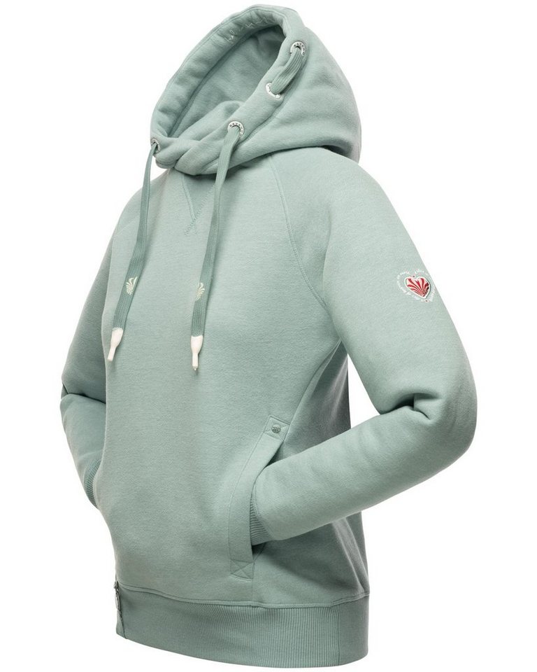 Navahoo Kapuzensweatshirt Liebesmäuschen Kuscheliger Damen Hoodie mit dicken Tunnelzugkordeln von Navahoo