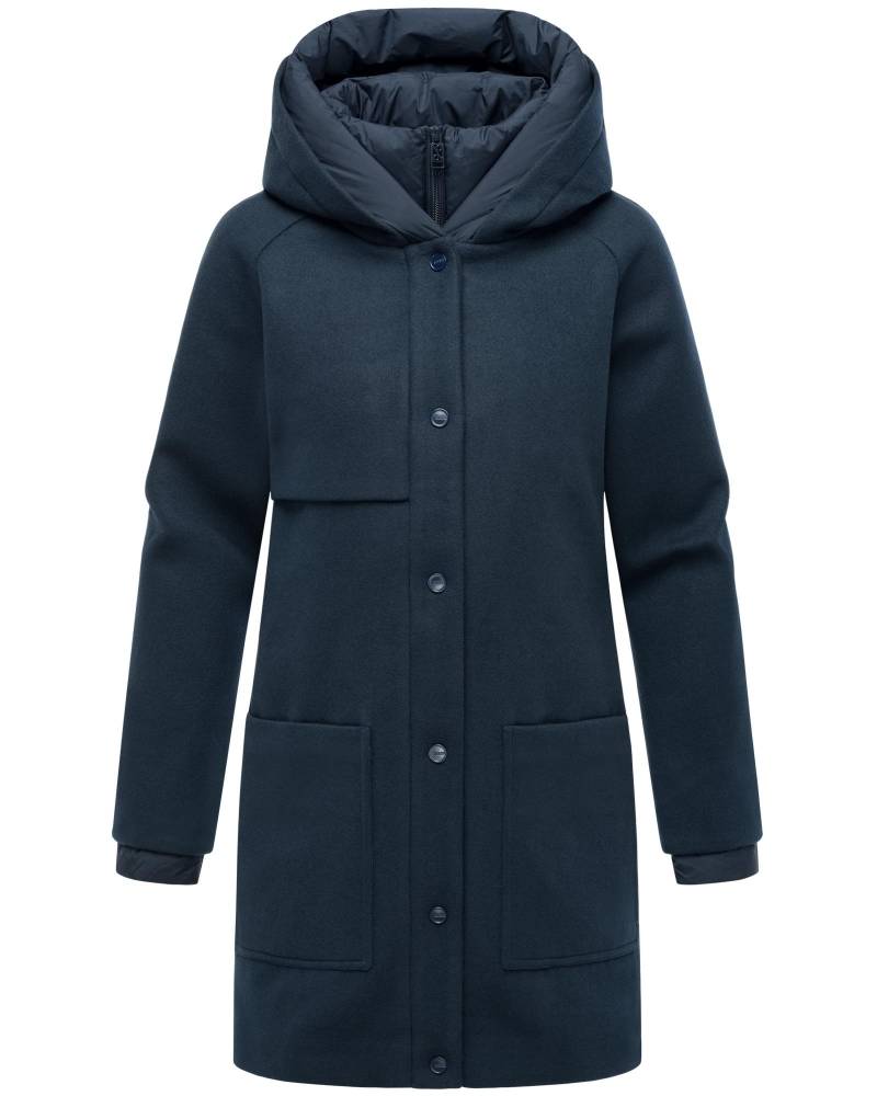 Navahoo Kurzmantel "Flauschwunder 14", Damen Mantel in Wolloptik mit abnehmbarem Einsatz von Navahoo