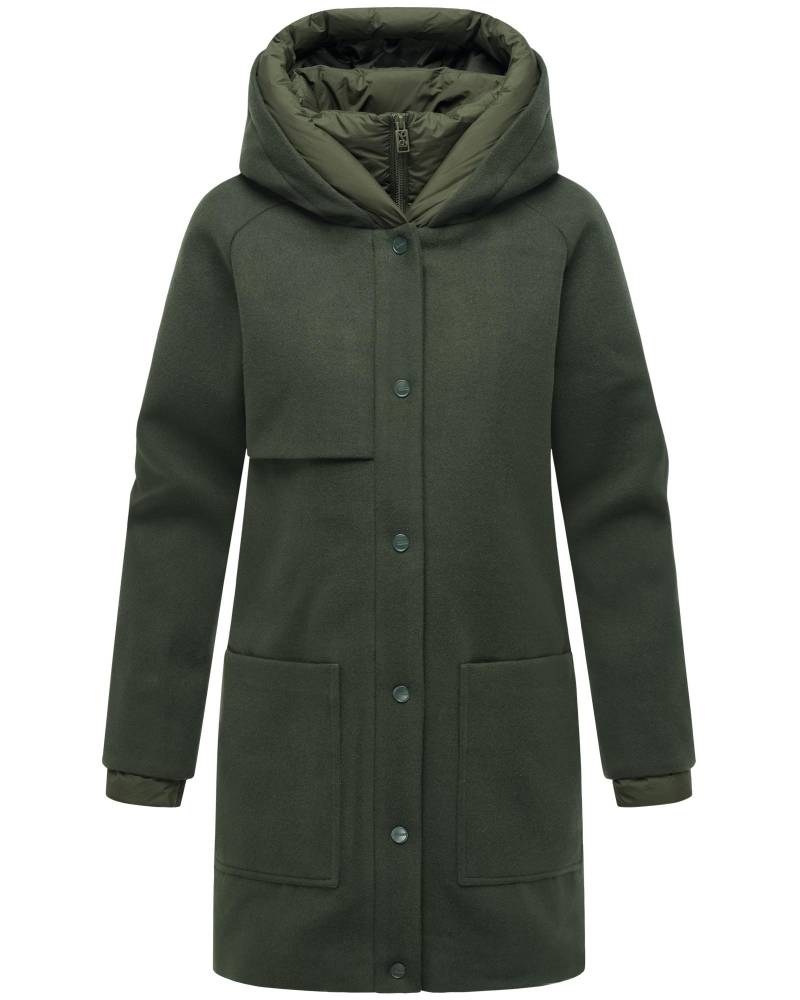 Navahoo Kurzmantel "Flauschwunder 14", Damen Mantel in Wolloptik mit abnehmbarem Einsatz von Navahoo