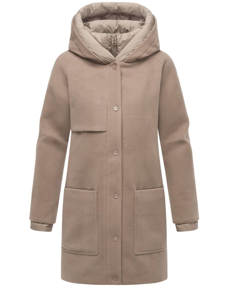 Navahoo Kurzmantel "Flauschwunder 14", Damen Mantel in Wolloptik mit abnehmbarem Einsatz von Navahoo