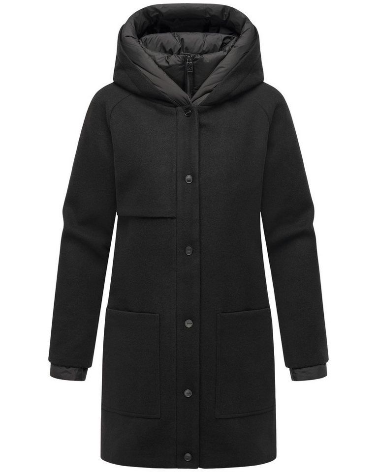 Navahoo Kurzmantel Flauschwunder 14 Damen Mantel in Wollmantel-Optik mit abnehmbarem Einsatz von Navahoo