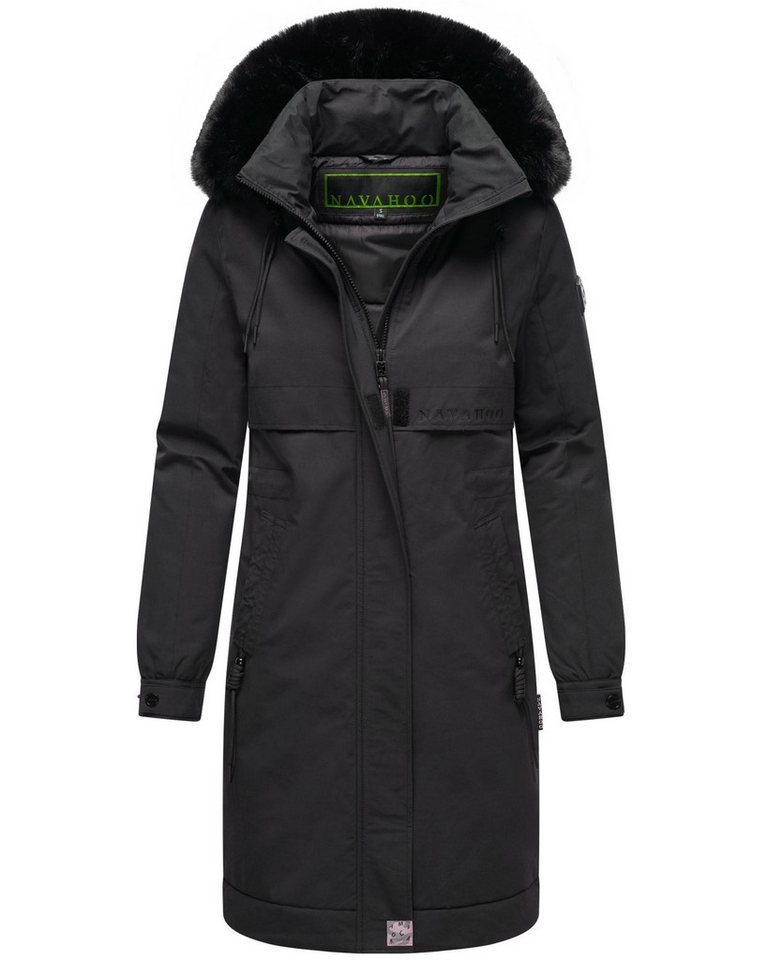 Navahoo Kurzmantel Kaltwetterretter 14 Damen Wintermantel mit abnehmbarer Kapuze und Kunstfell von Navahoo