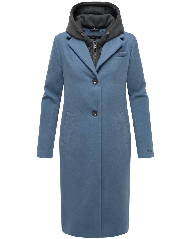 Navahoo Langmantel "Kekstraum 14", Damen Mantel in Woll-Optik mit herausnehmbarem Sweat-Einsatz von Navahoo