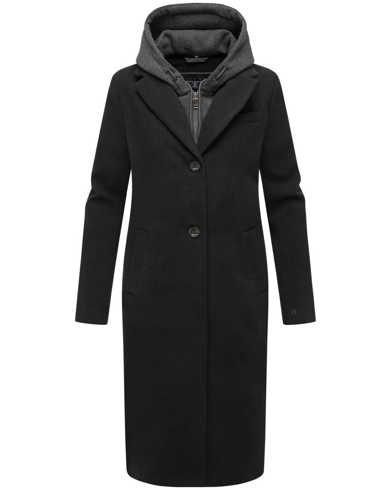 Navahoo Langmantel "Kekstraum 14", Damen Mantel in Woll-Optik mit herausnehmbarem Sweat-Einsatz von Navahoo