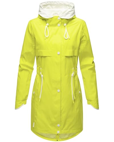 Navahoo Leichter Damen Übergangsmantel Langer Parka mit Kapuze Xankaa Lime Green Gr. XXL von Navahoo