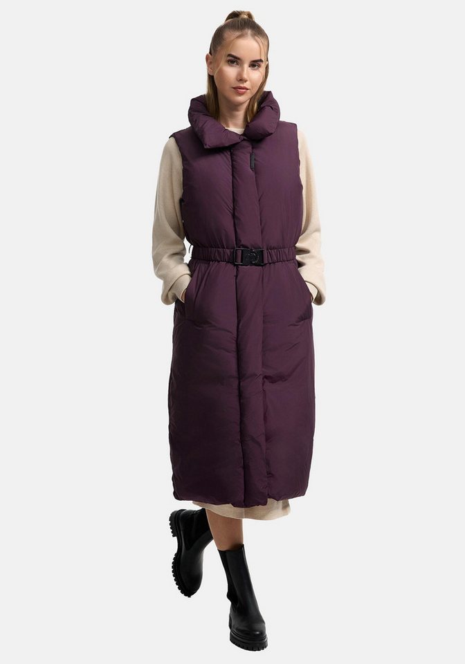 Navahoo Longweste Abendlied XIV Ärmellose Winter-Weste mit hohem Stehkragen von Navahoo