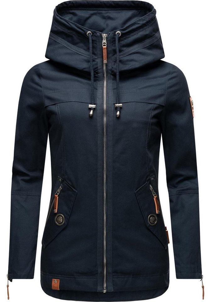 Navahoo Outdoorjacke Wekoo moderner Damen Übergangsparka aus Baumwolle mit Kapuze von Navahoo