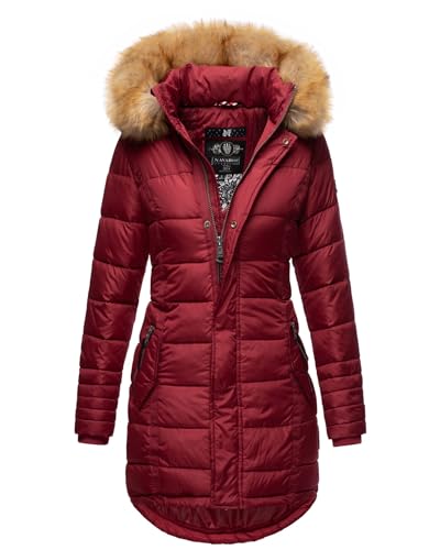 Navahoo Papaya Damen Winter Jacke Steppjacke Mantel Parka gesteppt warm B374 [B374-Papaya-Bordeaux-Gr.XS] von Navahoo