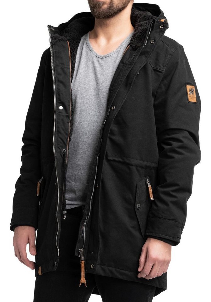 Navahoo Parka Manaka stylischer Herren Wintermantel mit Kapuze von Navahoo