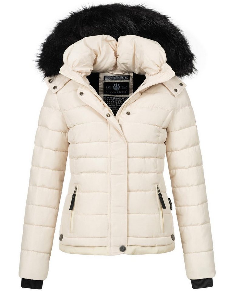 Navahoo Steppjacke Chloe hochwertige Winterjacke mit abnehmbarer Kapuze von Navahoo