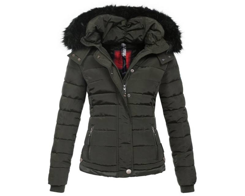 Navahoo Steppjacke Chloe hochwertige Winterjacke mit abnehmbarer Kapuze von Navahoo