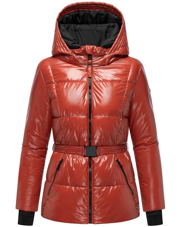 Navahoo Steppjacke Eisglanz 14 Glänzende Damen Winterjacke mit Taillengürtel von Navahoo