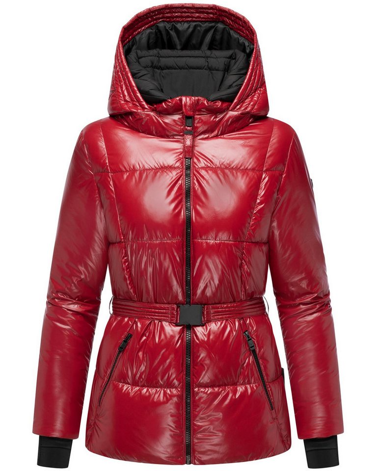 Navahoo Steppjacke Eisglanz 14 Glänzende Damen Winterjacke mit Taillengürtel von Navahoo