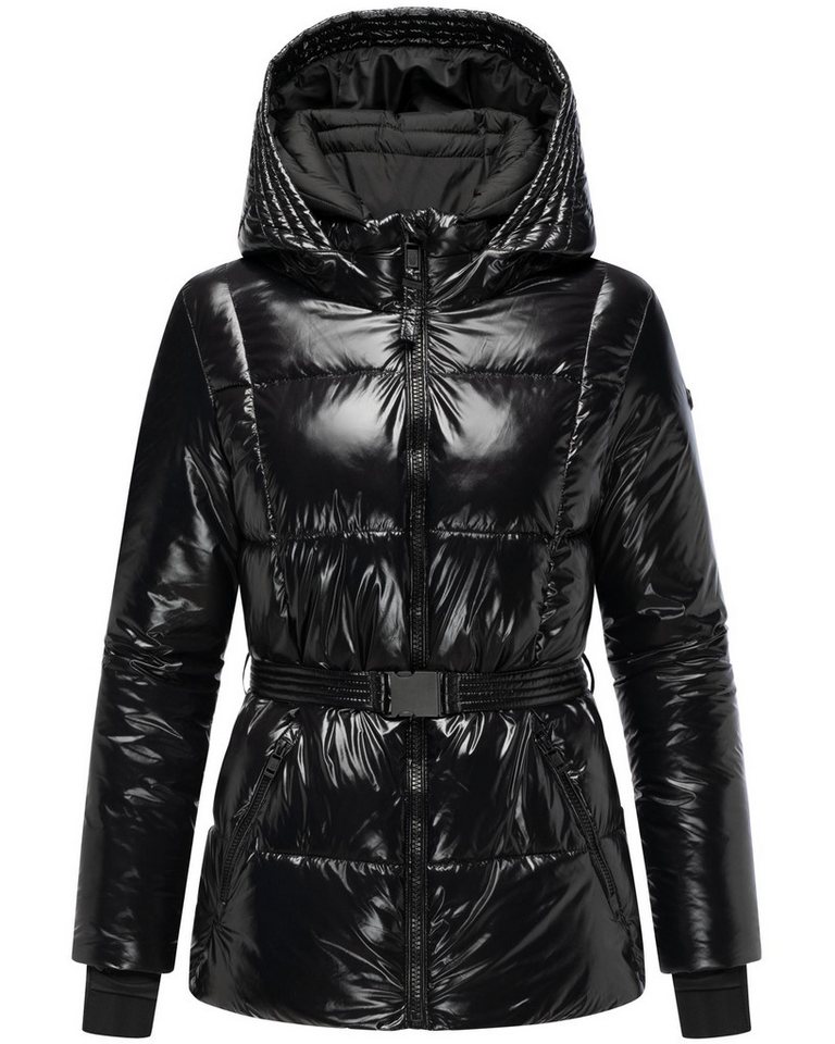 Navahoo Steppjacke Eisglanz 14 Glänzende Damen Winterjacke mit Taillengürtel von Navahoo