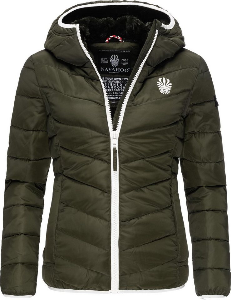 Navahoo Steppjacke Elva stylische Damen Winterjacke mit Kapuze von Navahoo