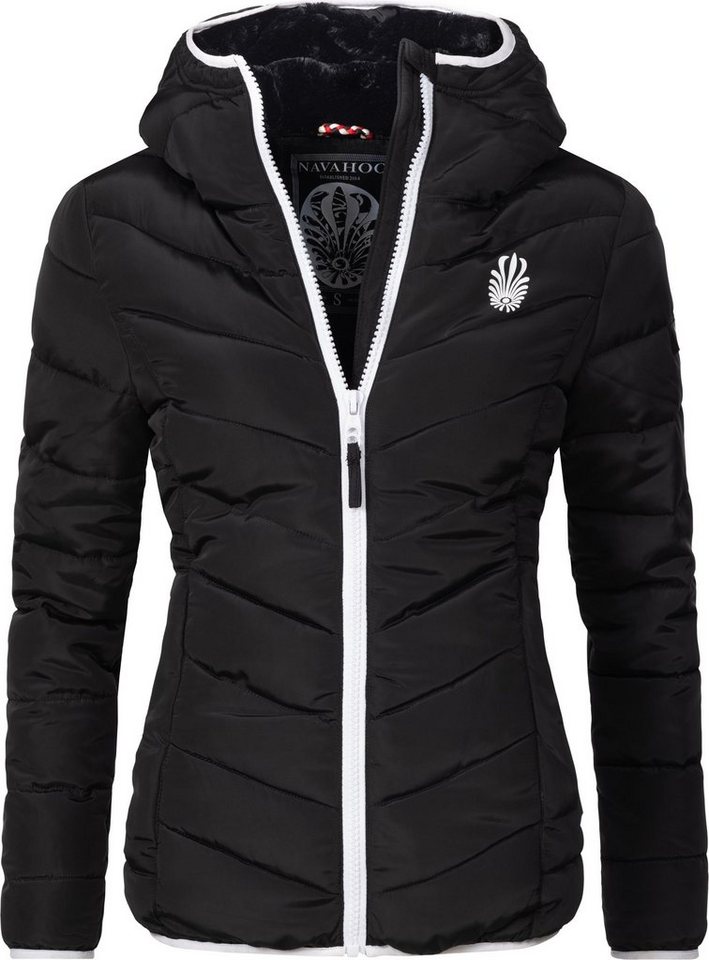 Navahoo Steppjacke Elva stylische Damen Winterjacke mit Kapuze von Navahoo