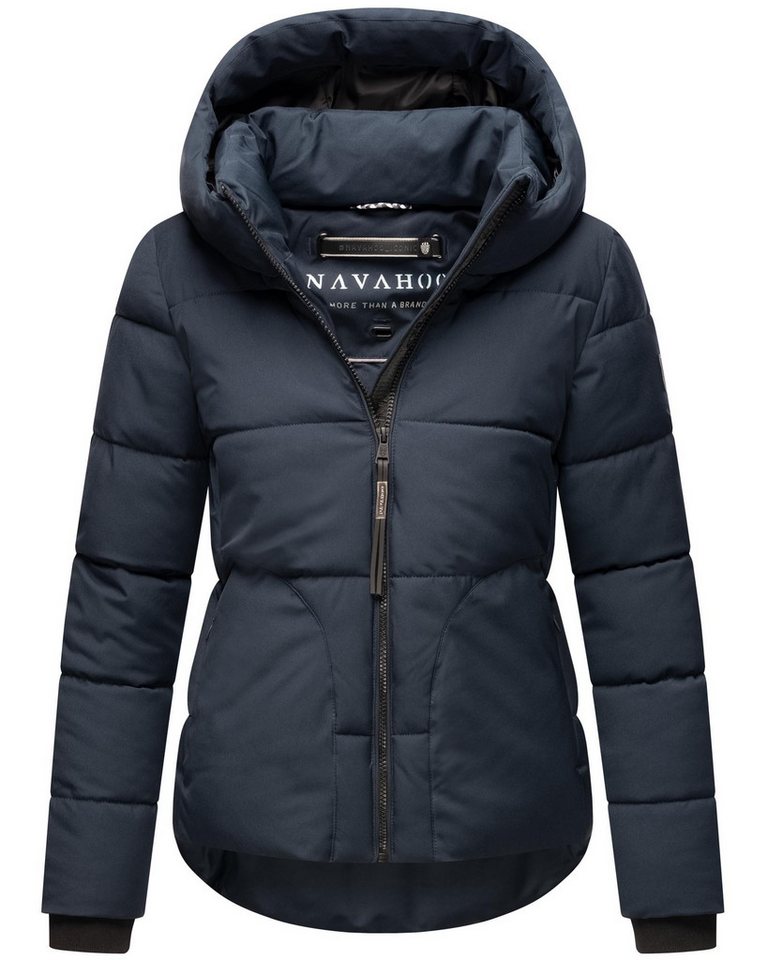 Navahoo Steppjacke Lachperle XIV Kurze gesteppte Damen Winterjacke mit hohem Kragen und Kapuze von Navahoo