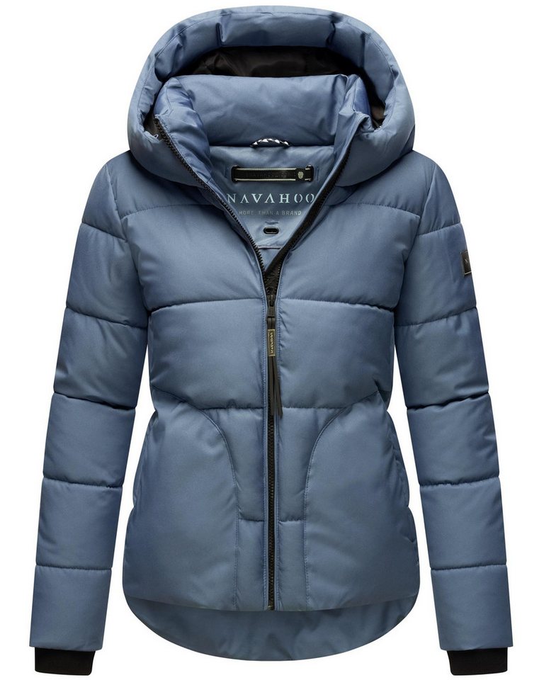 Navahoo Steppjacke Lachperle XIV Kurze gesteppte Damen Winterjacke mit hohem Kragen und Kapuze von Navahoo