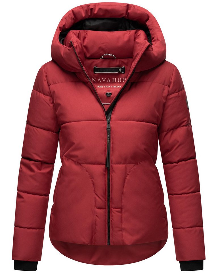 Navahoo Steppjacke Lachperle XIV Kurze gesteppte Damen Winterjacke mit hohem Kragen und Kapuze von Navahoo