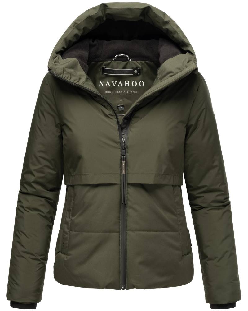 Navahoo Steppjacke "Liebesküken XIV" mit Kapuze modische Damen Winterjacke mit Fleece-Innenfutter von Navahoo