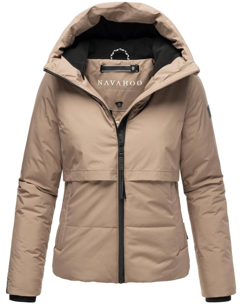 Navahoo Steppjacke "Liebesküken XIV" mit Kapuze modische Damen Winterjacke mit Fleece-Innenfutter von Navahoo