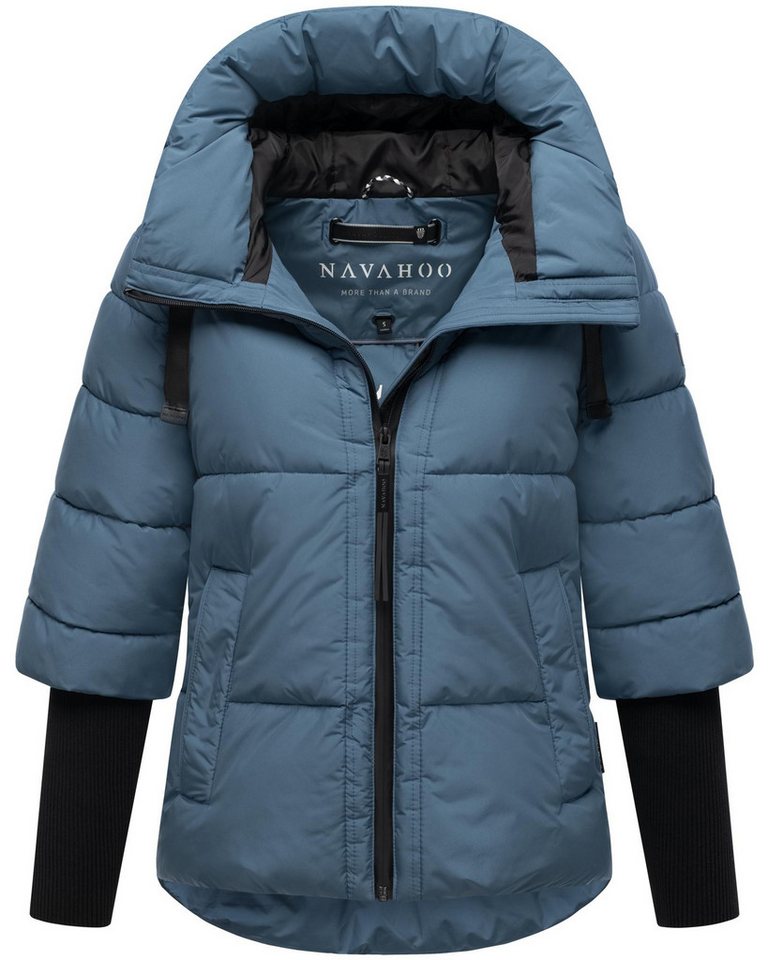 Navahoo Steppjacke Lotusherz XIV Warme gesteppte Winterjacke mit Rippstrickärmeln von Navahoo