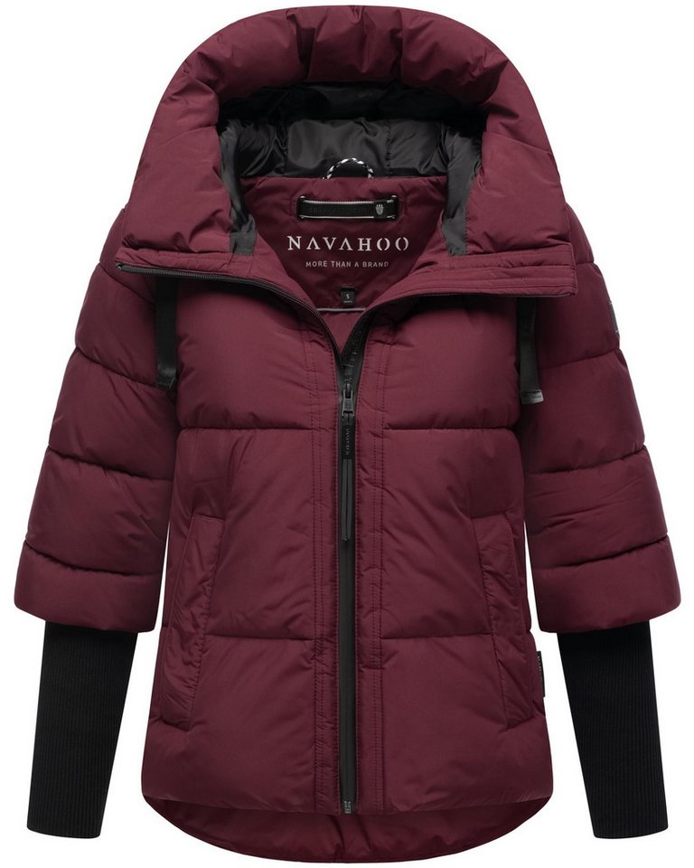 Navahoo Steppjacke Lotusherz XIV Warme gesteppte Winterjacke mit Rippstrickärmeln von Navahoo