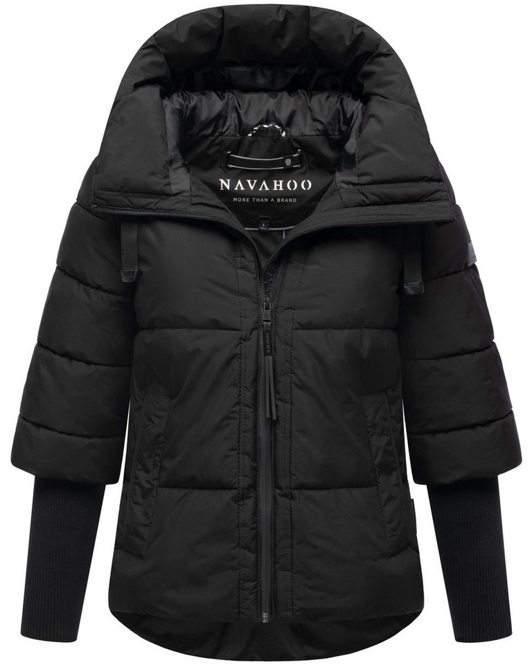 Navahoo Steppjacke Lotusherz XIV Warme gesteppte Winterjacke mit Rippstrickärmeln von Navahoo