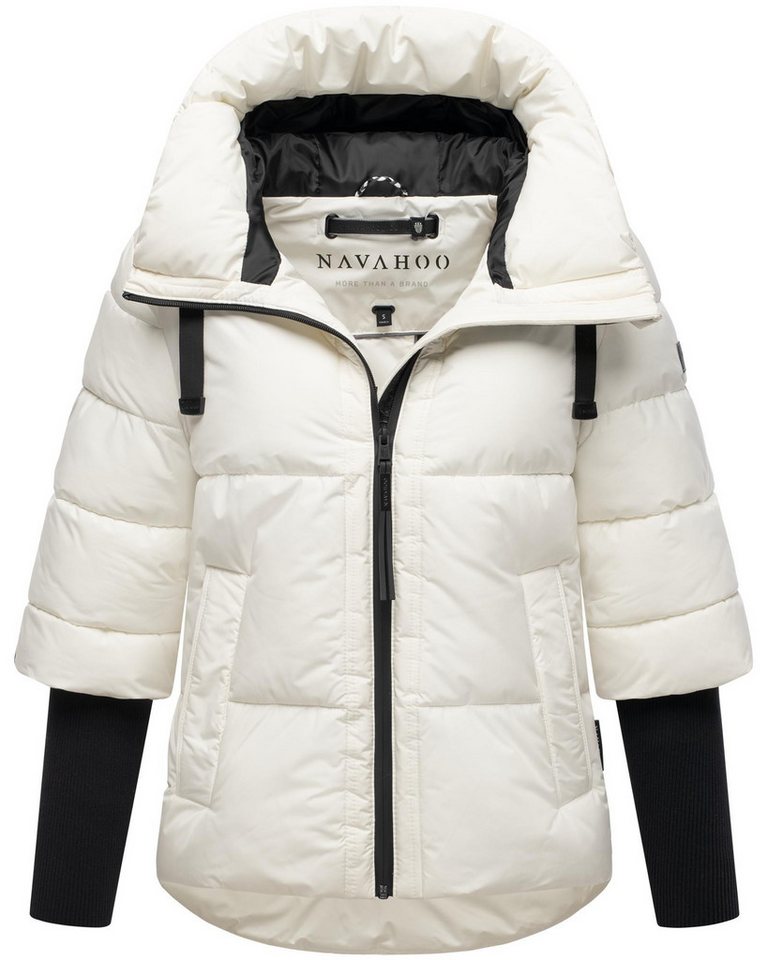 Navahoo Steppjacke Lotusherz XIV Warme gesteppte Winterjacke mit Rippstrickärmeln von Navahoo