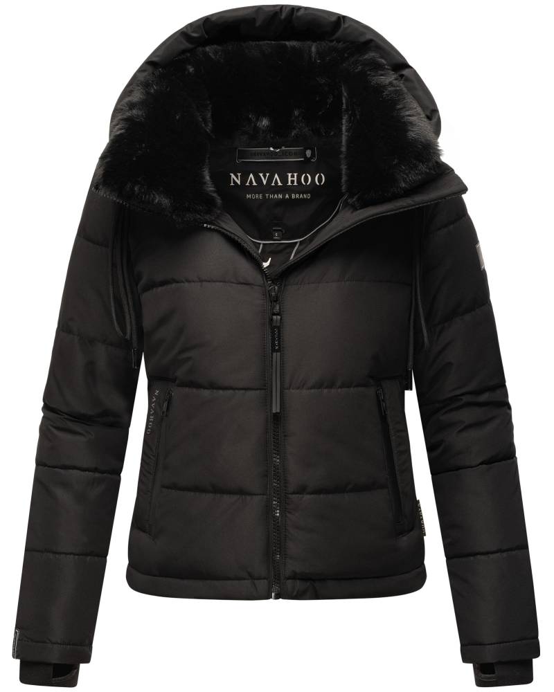Navahoo Steppjacke "Mit Liebe XIV" mit Kapuze Warme gesteppte Damen Winterjacke mit kuscheligem Kragen von Navahoo