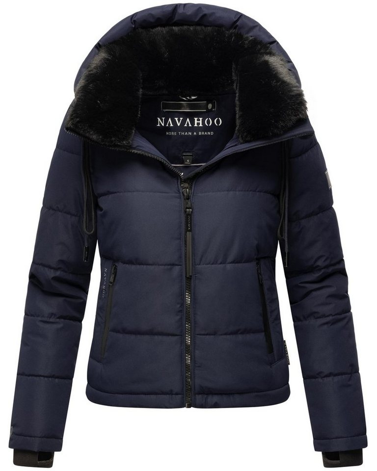 Navahoo Steppjacke Mit Liebe XIV Warme gesteppte Damen Winterjacke mit kuscheligem Kragen von Navahoo