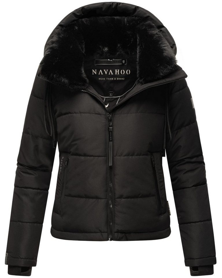 Navahoo Steppjacke Mit Liebe XIV Warme gesteppte Damen Winterjacke mit kuscheligem Kragen von Navahoo