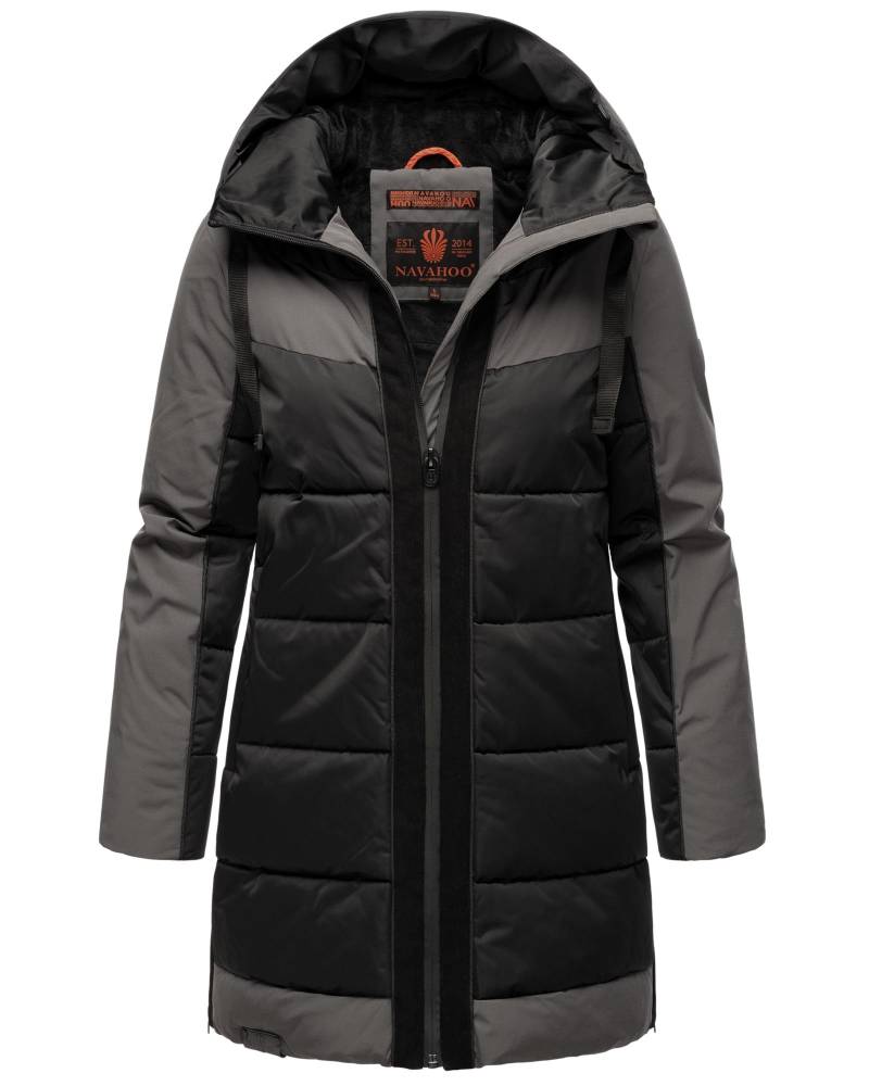 Navahoo Steppjacke "Samtkätzchen" mitKapuze Modischer, gesteppter Damen Winter Kurzmantel von Navahoo