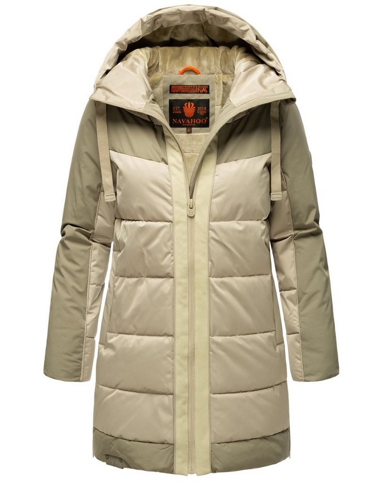 Navahoo Steppjacke Samtkätzchen Modischer, gesteppter Damen Winter Kurzmantel von Navahoo