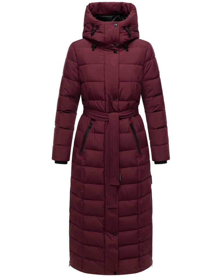 Navahoo Steppmantel Das Teil XIV extralanger Wintermantel mit abnehmbaren Kunstfellkragen von Navahoo