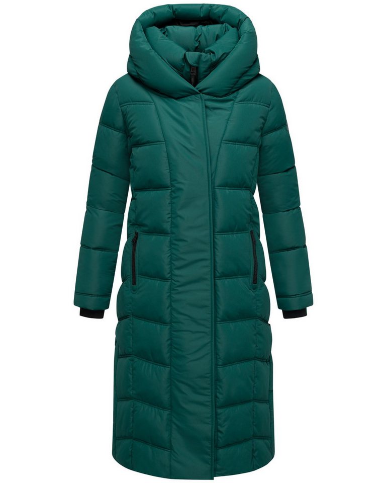 Navahoo Steppmantel Engelsfeder XIV Langer Wintermantel mit innenliegenden Rucksackträgern von Navahoo