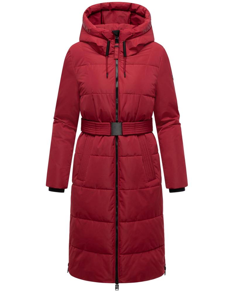 Navahoo Steppmantel "Herbstnebel 14" langer Damen Wintermantel mit Taillengürtel von Navahoo