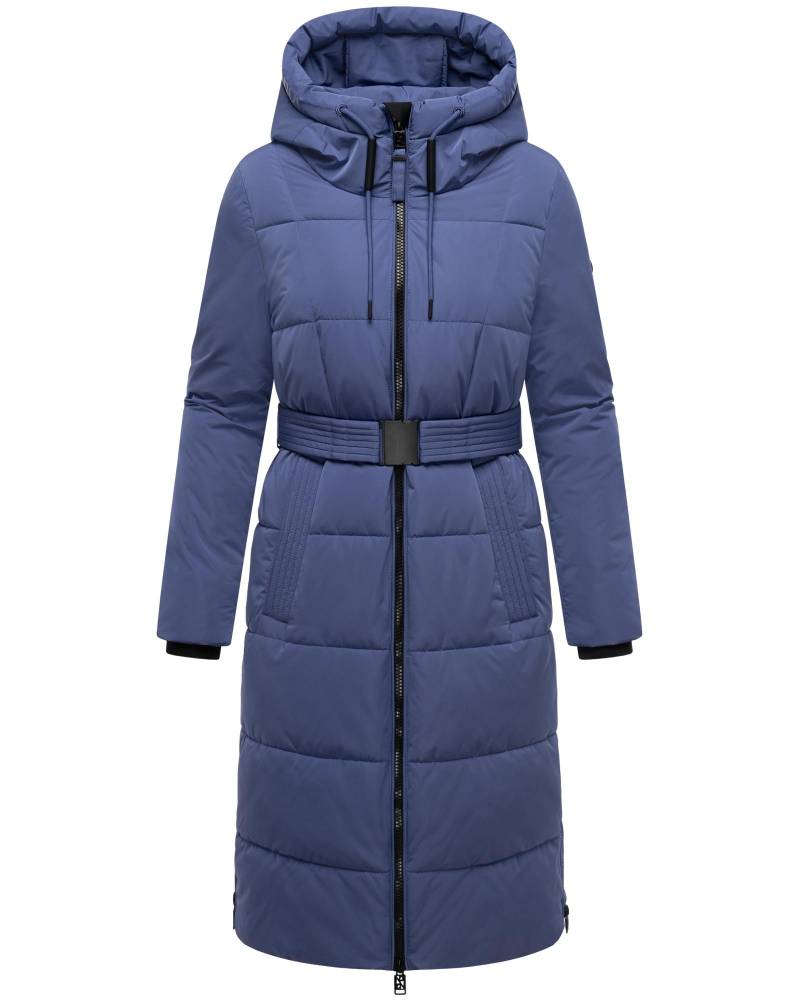 Navahoo Steppmantel "Herbstnebel 14" langer Damen Wintermantel mit Taillengürtel von Navahoo