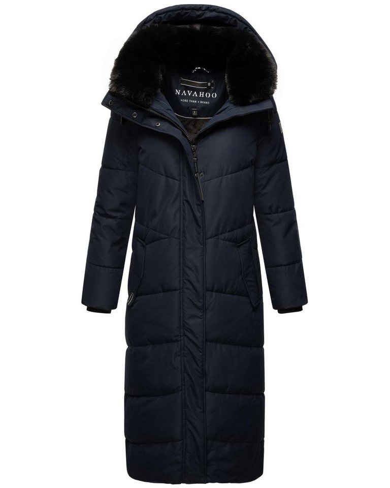 Navahoo Steppmantel Hingucker XIV Damen Wintermantel mit abnehmbaren Kunstfellkragen von Navahoo