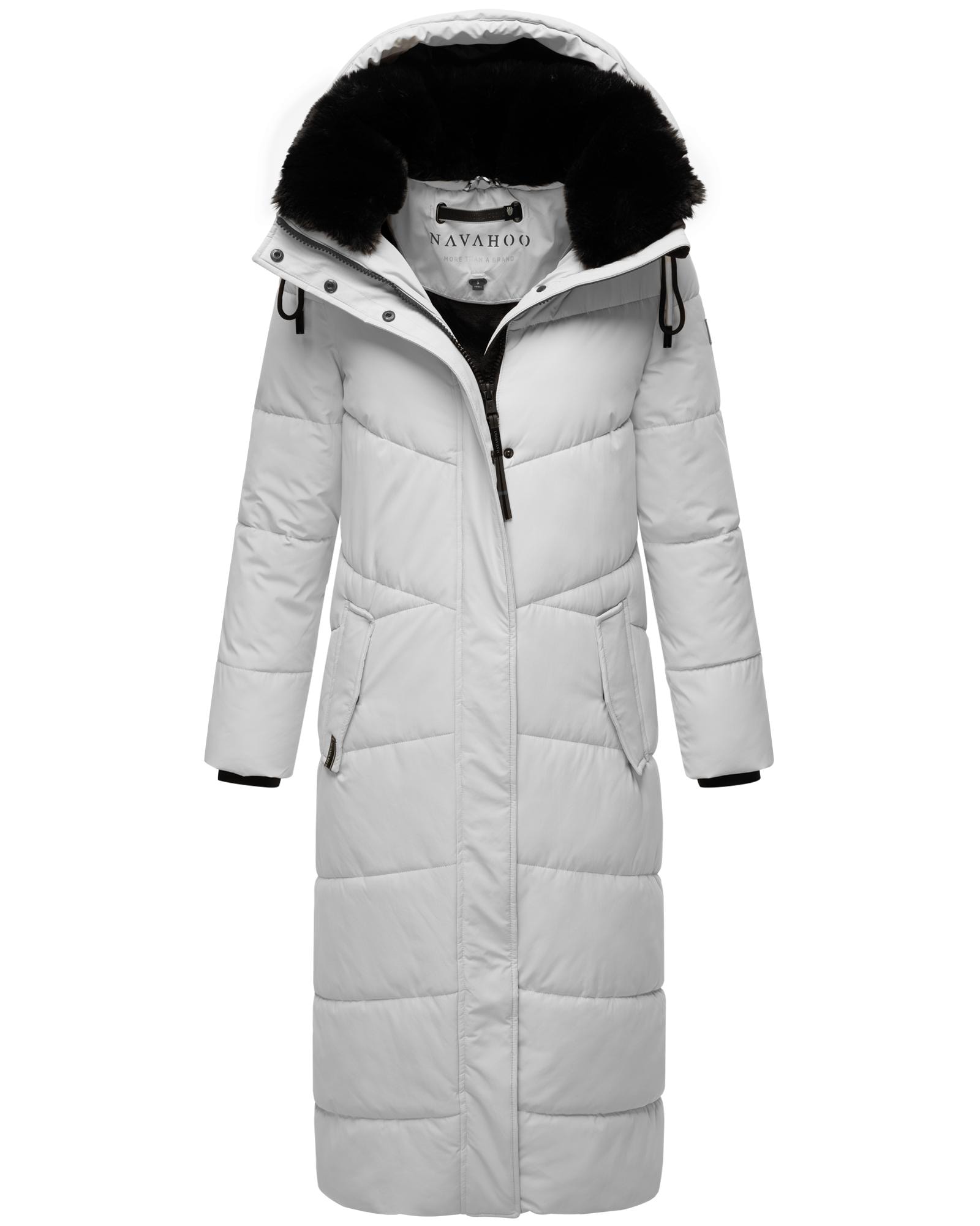 Navahoo Steppmantel "Hingucker XIV" Damen Wintermantel mit abnehmbaren Kunstfellkragen von Navahoo