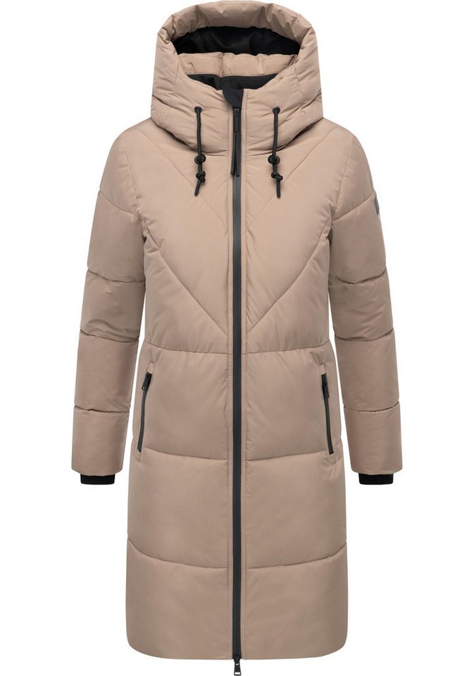 Navahoo Steppmantel Kältekuschel XIV Warmer Damen Wintermantel mit Fleece-gefüttertem Kragen von Navahoo
