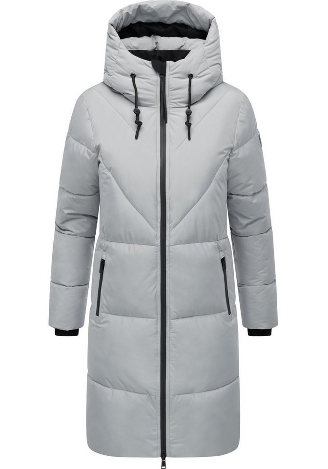 Navahoo Steppmantel Kältekuschel XIV Warmer Damen Wintermantel mit Fleece-gefüttertem Kragen von Navahoo