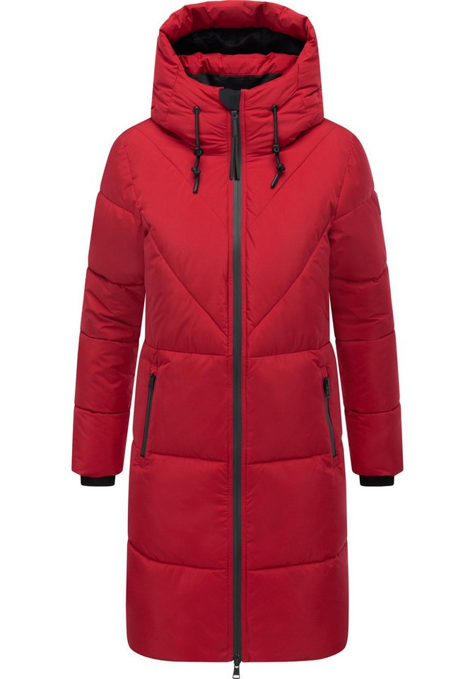 Navahoo Steppmantel Kältekuschel XIV Warmer Damen Wintermantel mit Fleece-gefüttertem Kragen von Navahoo