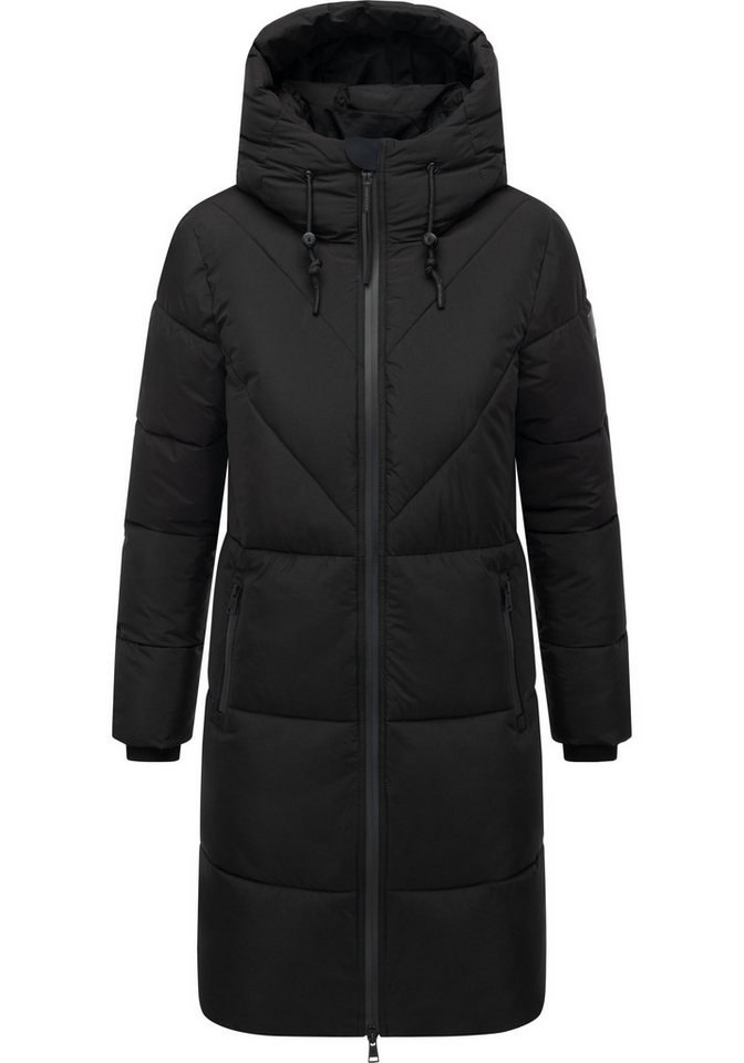 Navahoo Steppmantel Kältekuschel XIV Warmer Damen Wintermantel mit Fleece-gefüttertem Kragen von Navahoo