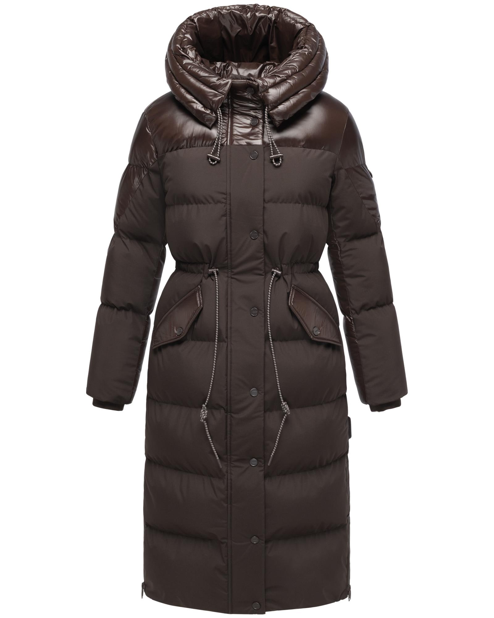Navahoo Steppmantel "Knusperherz 14" Langer gesteppter Damen Wintermantel mit Materialmix von Navahoo