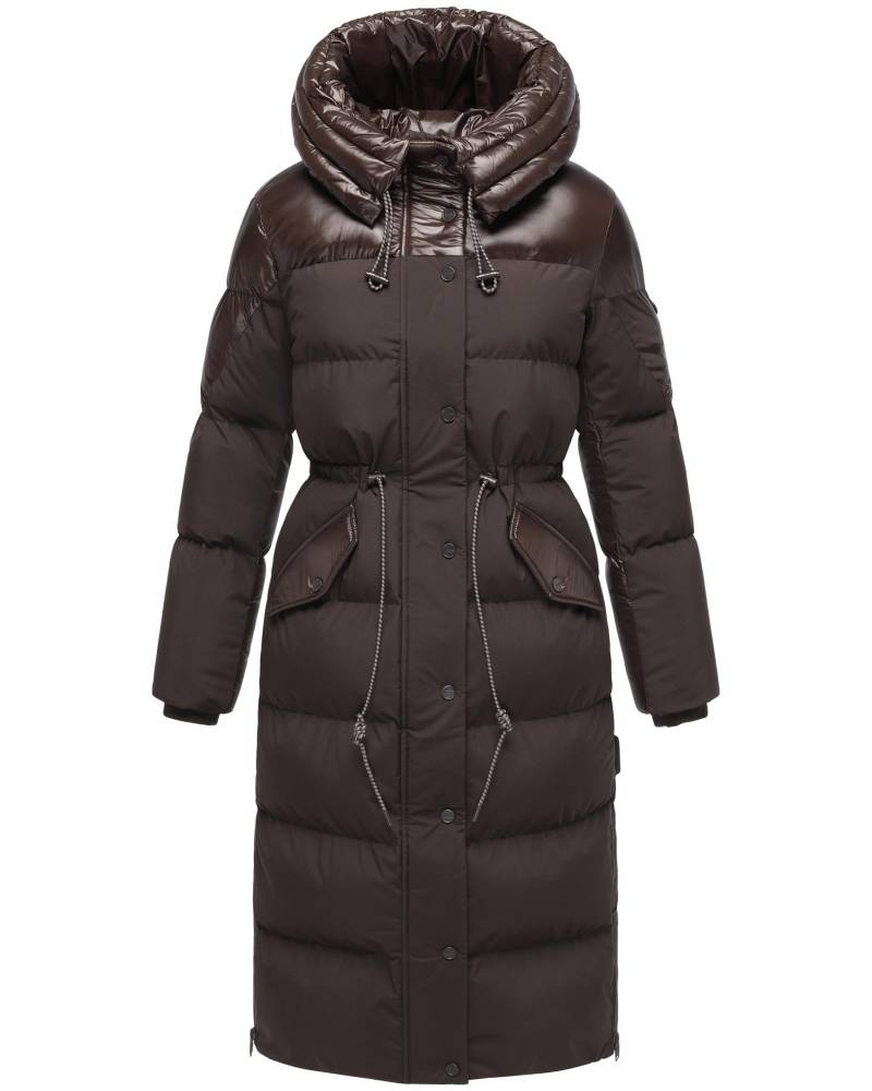 Navahoo Steppmantel "Knusperherz 14" Langer gesteppter Damen Wintermantel mit Materialmix von Navahoo